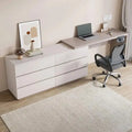 97.63" Modern Expandable Dresser Desk Combo for Home Office with 6 Drawers
