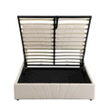 Nestfair Upholstered Platform Bed featuring Hydraulic Storage Solution