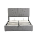 Nestfair Upholstered Platform Bed featuring Hydraulic Storage Solution