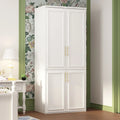 74.8-Inch Tall Large Modular Wardrobe Closet with Glass Doors