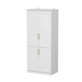 74.8-Inch Tall Large Modular Wardrobe Closet with Glass Doors
