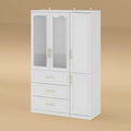 74.8-Inch Tall Large Modular Wardrobe Closet with Glass Doors