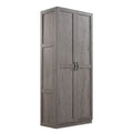 Modern Storage Wardrobe Cabinet with Doors and Multi Compartment Shelves