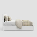 White Carmel Eastern King Storage Bed