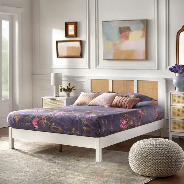 Lifestorey Larkin Queen Platform Bed in Mid-Century Style