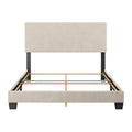 Nova Contemporary Queen Bed with Upholstered Design – Box Spring Needed