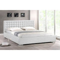Madison Contemporary White Queen Platform Bed