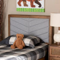 Iden Twin Headboard in Grey - Modern and Contemporary Fabric and Wood Design