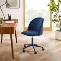 Curved Velvet Swivel Desk Chair - Aubrie Collection