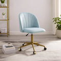 Curved Velvet Swivel Desk Chair - Aubrie Collection