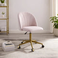 Curved Velvet Swivel Desk Chair - Aubrie Collection