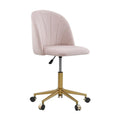Curved Velvet Swivel Desk Chair - Aubrie Collection