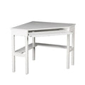 SEI Furniture Crescent Corner Desk in White Birch