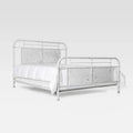 Furniture of America Industrial Metal Panel Bed with Support Legs