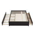 Full Bed Frame with Twin Trundle and Dual Storage Drawers