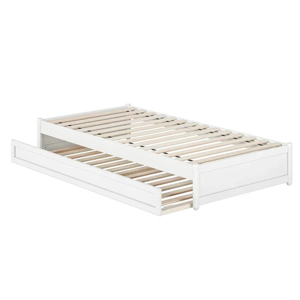 Barcelona Twin XL Trundle Panel Bed with Platform Design