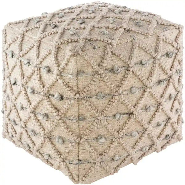 Leslawa Farmhouse 18-Inch Cube Ottoman