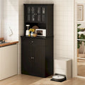 Spacious Kitchen Cabinet with Microwave Space - 30W x 69.3H