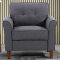 Kouchouk 32.9-Inch Wide Tufted Linen Armchair