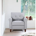 Kouchouk 32.9-Inch Wide Tufted Linen Armchair