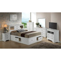 Louis Philippe Queen Platform Bed with Storage