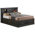 Louis Philippe Queen Platform Bed with Storage
