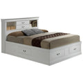 Louis Philippe Queen Platform Bed with Storage