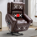 Comfortable Power Lift Recliner Chair with Breathable Fabric, Massage, Heat, and USB Charging Port