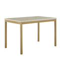 iNSPIRE Q Bold Darcy Gold Dining Table with Faux Marble Top