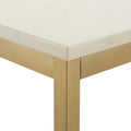 iNSPIRE Q Bold Darcy Gold Dining Table with Faux Marble Top