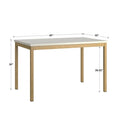 iNSPIRE Q Bold Darcy Gold Dining Table with Faux Marble Top
