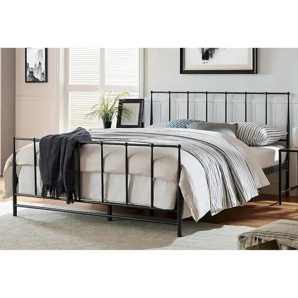 Freeport Brown King-Size Metal Bed Frame