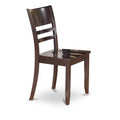 East West Furniture 5-Piece Round Dining Set - Cappuccino Kitchen Table with 4 Chairs (Seat Options Available)