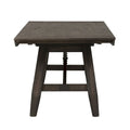 7-Piece Trestle Table Set with Double Bridge in Dark Chestnut