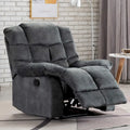 Fabric Recliner and Single Sofa with Manual Recline Feature