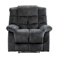 Fabric Recliner and Single Sofa with Manual Recline Feature