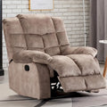 Fabric Recliner and Single Sofa with Manual Recline Feature