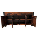 Handcrafted Sheesham Wood and Iron Sideboard with 4 Doors and 4 Drawers - 71 x 18 x 35 inches (India)