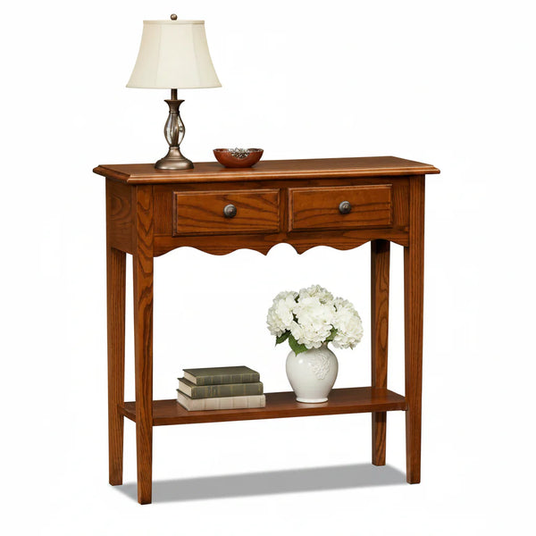 Compact Slate-Finished Console Table