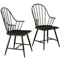 Simple Living Milo Set of 2 Mixed Media Spindle Arm Chairs - N/A