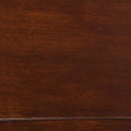 Modern Solid Wood Sofa Table with Subtle Curved Design in Dark Brown