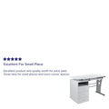 3-Drawer Pedestal Computer Desk with Keyboard Tray