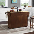 Crosley Eleanor Kitchen Island with Natural Wood Top - Dimensions: 18"D x 51.5"W x 35.25"H