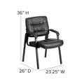 LeatherSoft Executive Lounge Chair with Titanium Gray Frame for Reception Areas