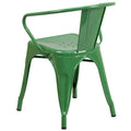 Armed Metal Chair for Indoor and Outdoor Use - Dimensions: 21.5W x 19D x 27.75H