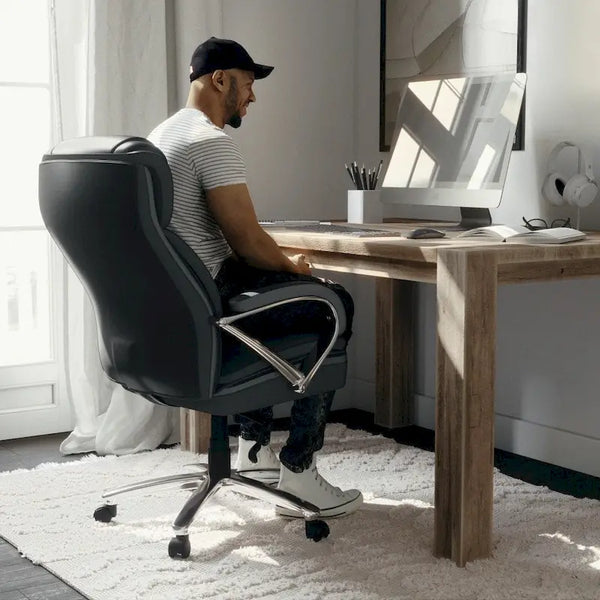 Executive Ergonomic Swivel Office Chair for Big & Tall with LeatherSoft Upholstery