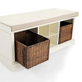Crosley Brennan White Wooden Entryway Storage Bench