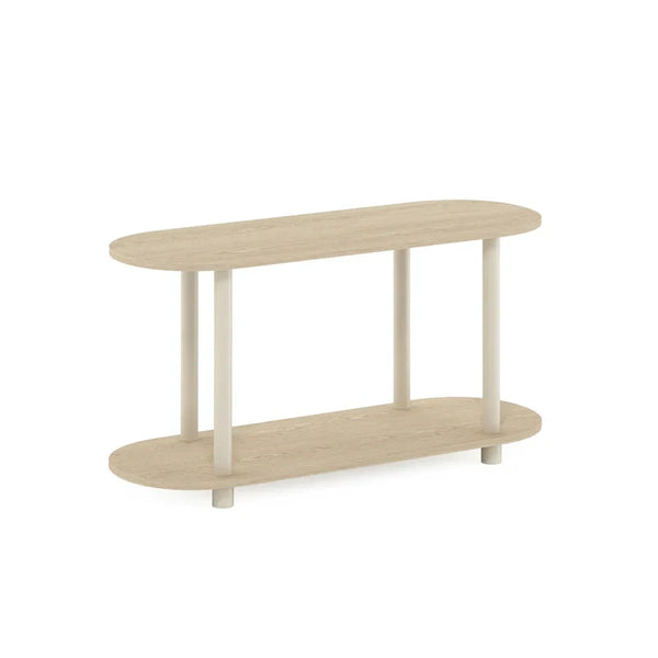 Furinno Turn-N-Tube Tool-Free Contemporary Oval Side Table