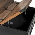Contemporary Farmhouse Coffee Table Featuring Concealed Storage