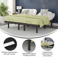 Wireless Remote Adjustable Bed Base with Anti-Skid Upholstery